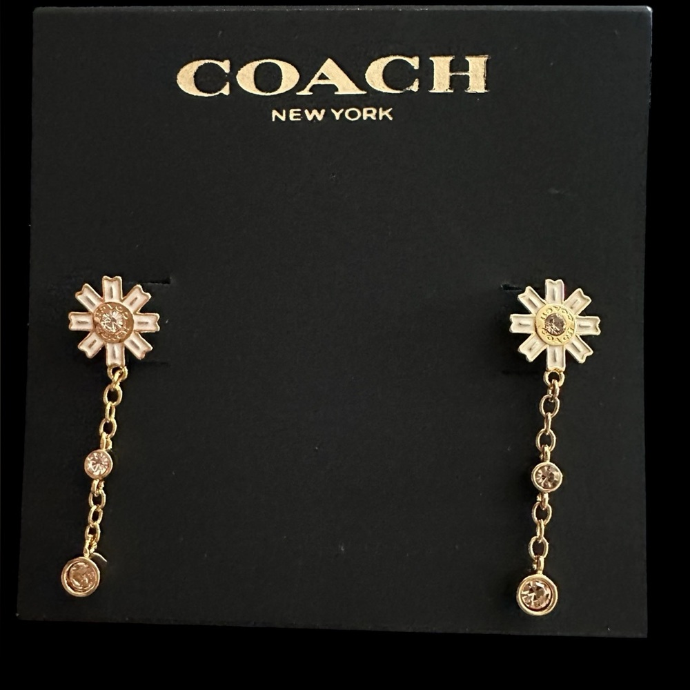 Coach Daisy Drop Earrings NWT‎ - Picture 2 of 6